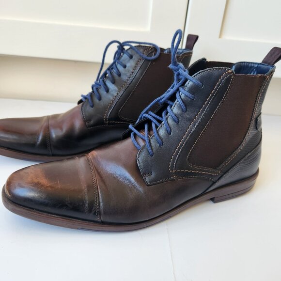 Stacy Adams Men\'s Rafferty Brown Leather Lace-Up Boots Business Casual Size 11 main image 7